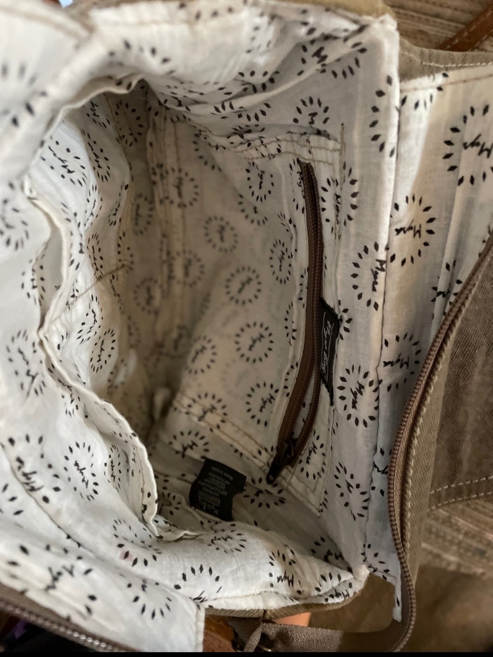 Myra Crossbody Bag in Brown & White - Picture 3 of 4